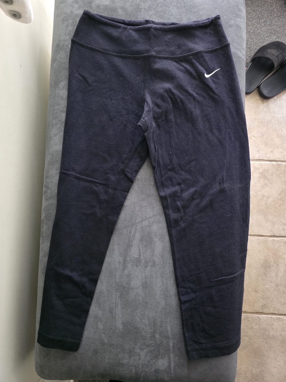 Nike Black Women's Performance Capris with White Swoosh